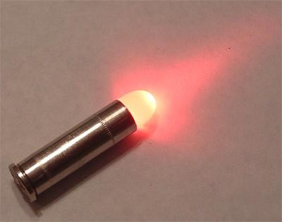 An LED in a shell casing transmits light down the bore for easy inspection.